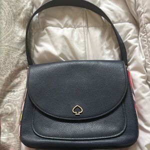 Kate Spade Navy Blue Shoulder Bag with crossbody strap
